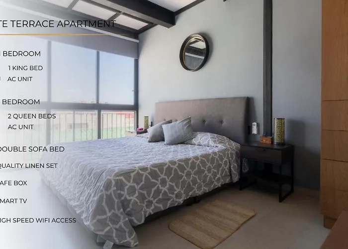 2ph Large 2brm 3 Bath Ac Private Terrace Сasa de vacaciones